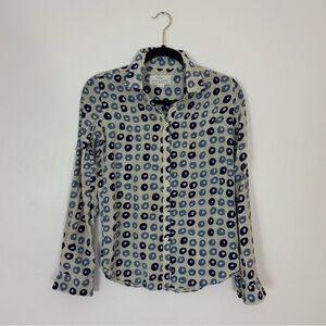 Trovata of California Birds of Paradise 100% Silk Blouse size Extra Small XS